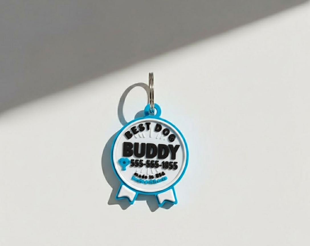 🏅 Best Dog Award Tag – Personalized Pet ID Tag by HomeyTag