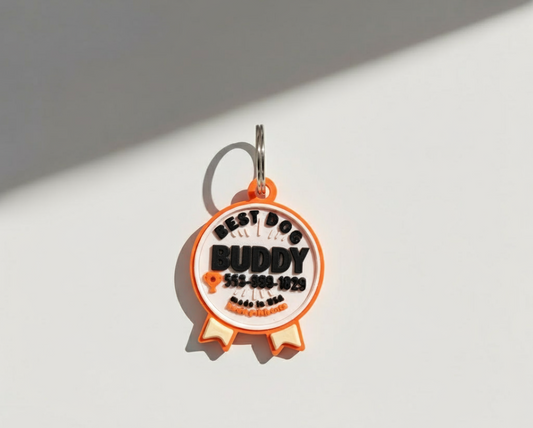 🏅 Best Dog Award Tag – Personalized Pet ID Tag by HomeyTag
