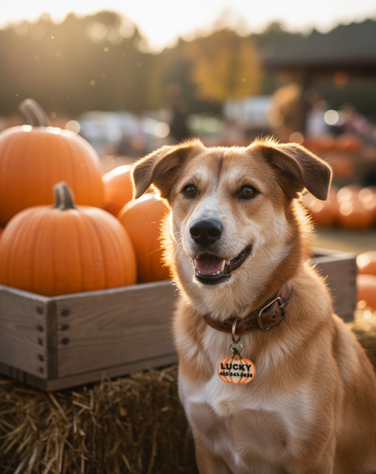 Pumpkin Pet ID Tag — Limited Halloween Edition
