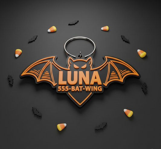 🦇 Bat Wing Pet ID Tag – Limited Halloween Edition