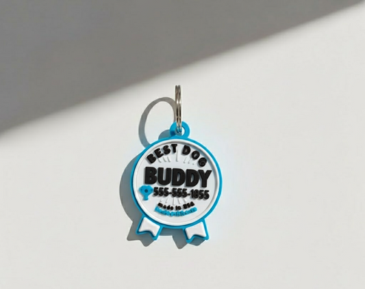 🏅 Best Dog Award Tag – Personalized Pet ID Tag by HomeyTag