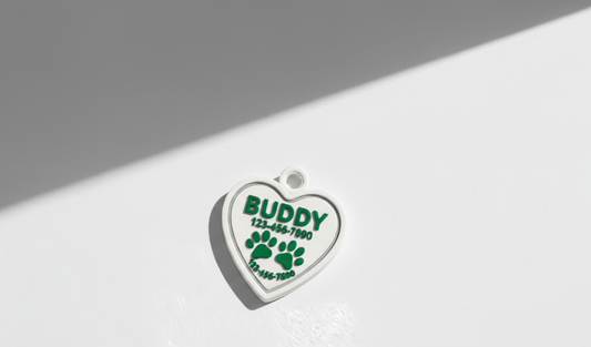 Heart Paw Print Pet ID Tag – Personalized Dog & Cat Name Tag (Copy) (Copy)