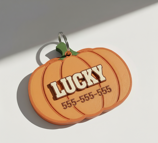 Pumpkin Pet ID Tag — Limited Halloween Edition